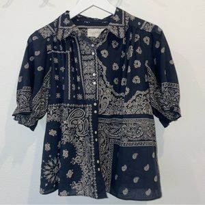 The GREAT. Plaid Top